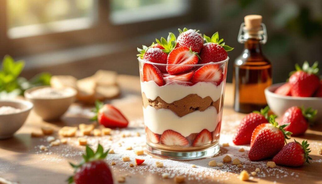 Tiramisù alle fragole in bicchiere senza uova: la versione primaverile pronta in 15 minuti