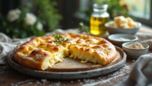 Focaccia di Recco col formaggio: croccante e filante, con soli 4 ingredienti e senza lievito