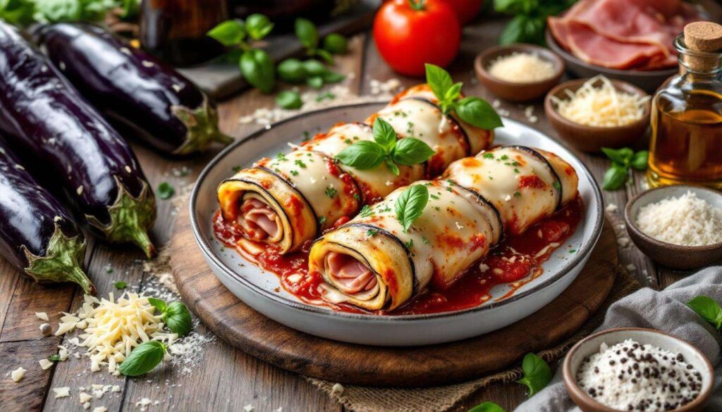Involtini di melanzane al forno con prosciutto e provola: si preparano in anticipo e piacciono a tutti