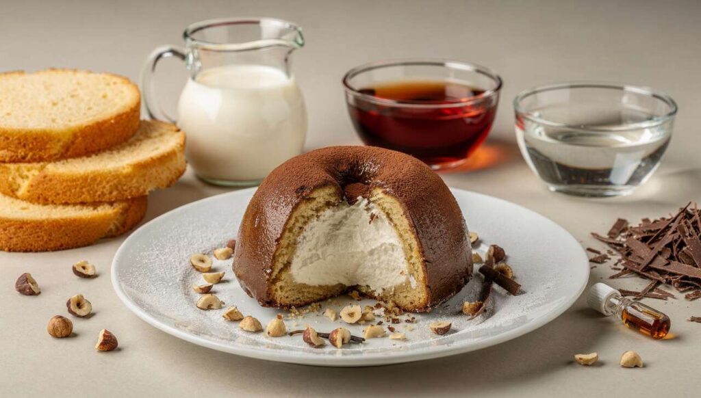 Zuccotto monoporzione panna e cioccolato: il dolce freddo dal cuore cremoso