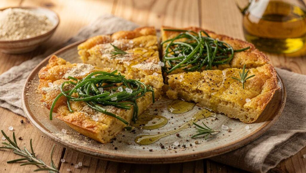 Farinata di ceci con agretti