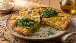 Farinata di ceci con agretti